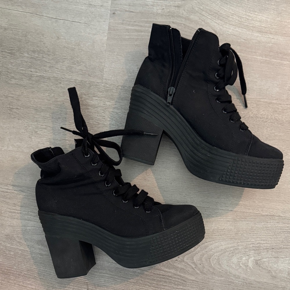 Black Platform Ankle Boots